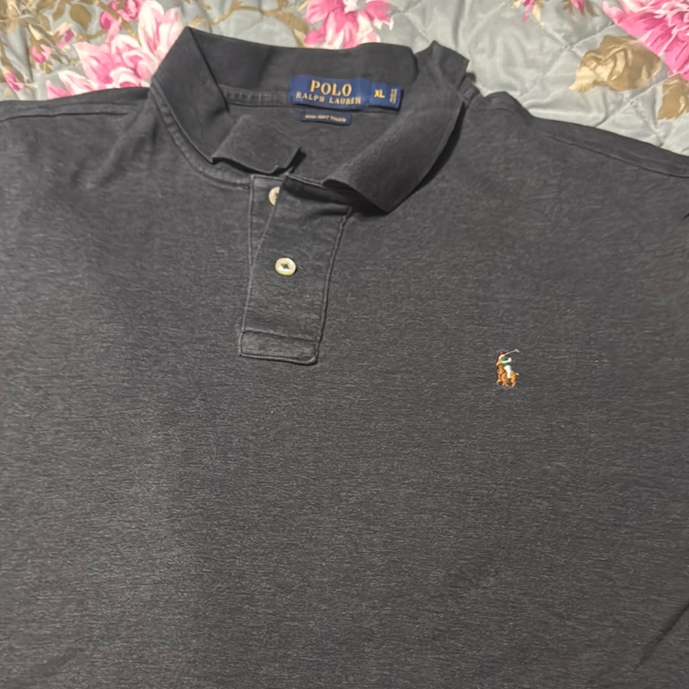 Polo by Ralph Lauren Men's Charcoal Polo Shirt